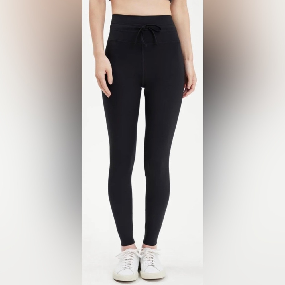 Girlfriend Collective Black Compressive Drawstring Legging, sz S